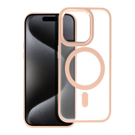 Apple iPhone 15 Pro Coque Matte Mag Cove MagSAFE  Rose