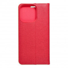 Apple iPhone 15 Pro Portefeuilles LUNA Book Gold Élégant  Rouge