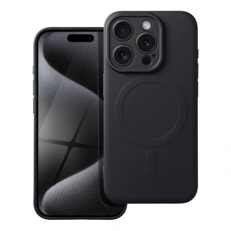 Apple iPhone 15 Pro Coque Silicone Mag Cover MagSAFE  Noir