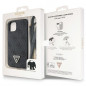 Apple iPhone 13 Coque Guess Metal Logo Starss Crossbody Élégant  Noir