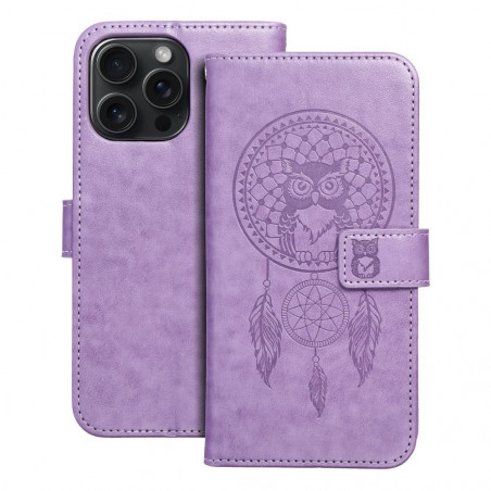 Apple iPhone 15 Pro Max Portefeuilles MEZZO Book Capteurs de rêve  Violet (Purple)