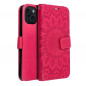 Apple iPhone 15 Portefeuilles MEZZO Book Mandala  Magenta