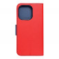 Apple iPhone 14 Pro Portefeuilles Fancy Book Rouge / Marine
