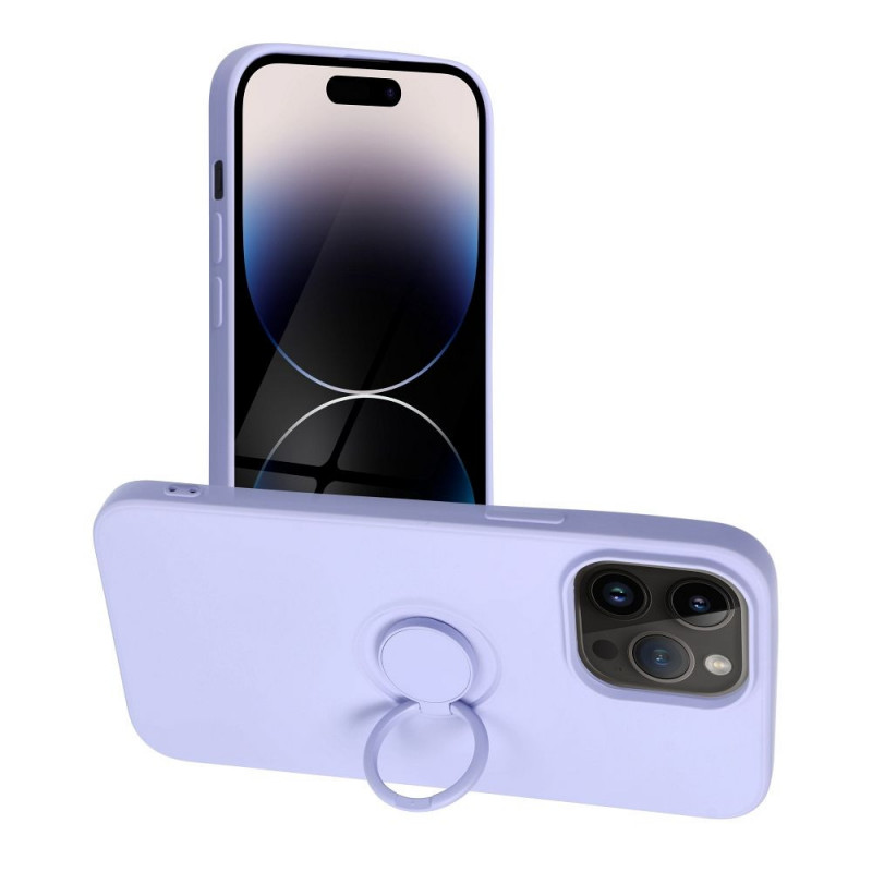 Apple iPhone 14 Pro Max Coque Silicone ring Violet (Violet)