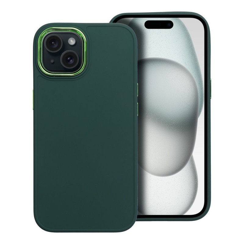 Apple iPhone 15 Coque FRAME Élégant  Vert