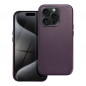 Apple iPhone 15 Pro Coque Leather Mag Cover Élégant  MagSAFE  Violet foncé