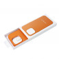 Apple iPhone 15 Plus Coque Leather Mag Cover Élégant  MagSAFE  Orange