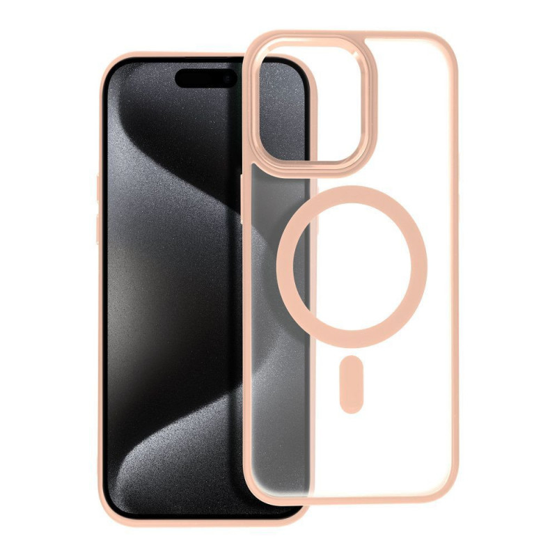 Apple iPhone 15 Pro Max Coque Matte Mag Cove MagSAFE  Rose