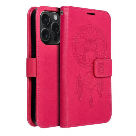 Apple iPhone 15 Pro Portefeuilles MEZZO Book Capteurs de rêve  Magenta