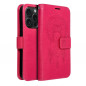 Apple iPhone 15 Pro Portefeuilles MEZZO Book Capteurs de rêve  Magenta