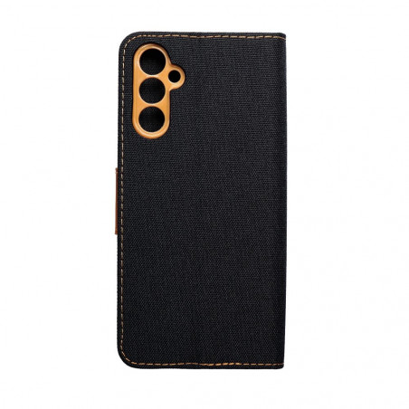 Samsung Galaxy A14 LTE Portefeuilles Canvas Book Noir