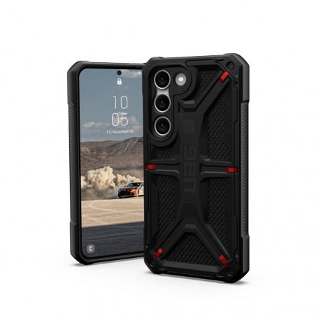 Samsung Galaxy S23 5G Coque Urban Armor Gear Monarch Étui haut de gamme  MagSAFE  Noir kevlar