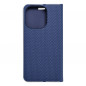 Apple iPhone 15 Pro Portefeuilles LUNA Book Carbon Fibre de carbone, Élégant  Bleu