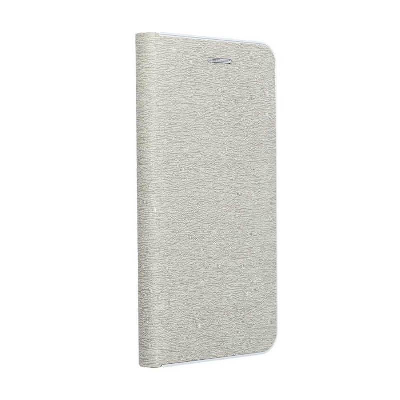 Apple iPhone 15 Pro Max Portefeuilles LUNA Book Gold Élégant  Argenté