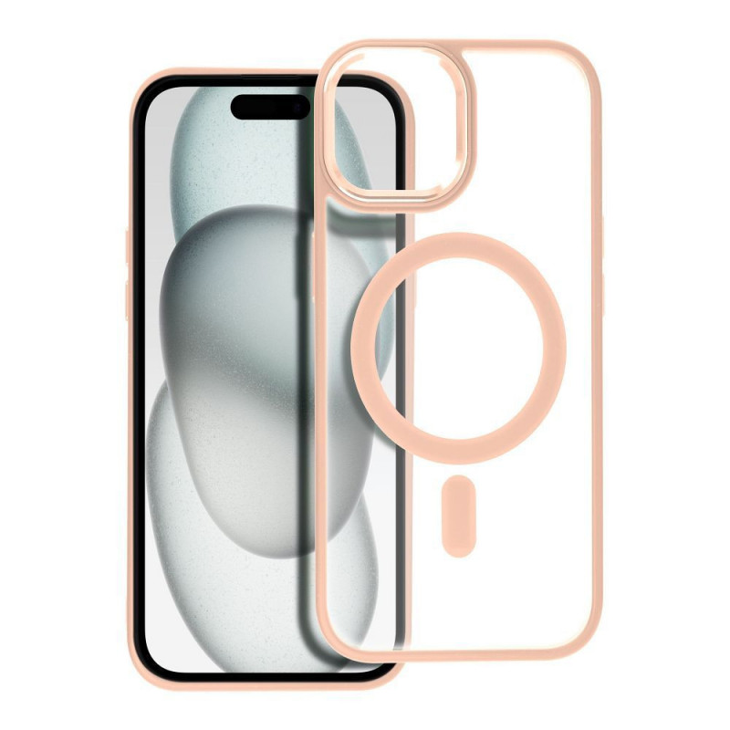 Apple iPhone 15 Coque Matte Mag Cove MagSAFE  Rose