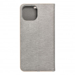 Apple iPhone 15 Portefeuilles LUNA Book Gold Élégant  Argenté