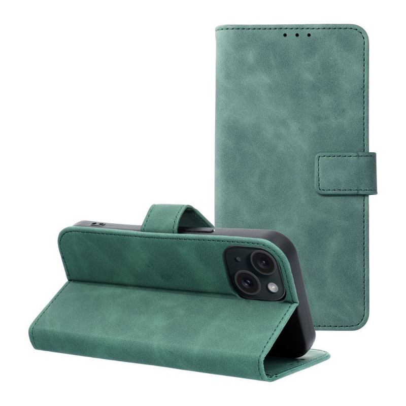 Apple iPhone 15 Portefeuilles TENDER Book Vert