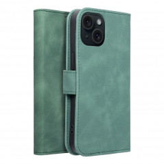 Apple iPhone 15 Portefeuilles TENDER Book Vert