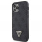 Apple iPhone 12 Coque Guess Metal Logo Starss Crossbody Élégant  Noir