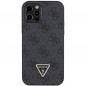 Apple iPhone 12 Coque Guess Metal Logo Starss Crossbody Élégant  Noir