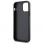 Apple iPhone 12 Coque Guess Metal Logo Starss Crossbody Élégant  Noir