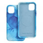Apple iPhone XS Max Coque Leather Mag Cover Élégant  MagSAFE  Éclaboussure bleue