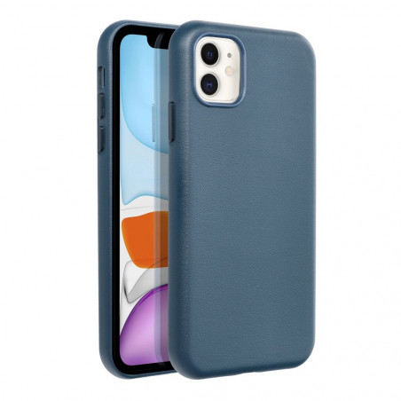 Apple iPhone 11 Coque Leather Mag Cover Élégant  MagSAFE  Bleu indigo