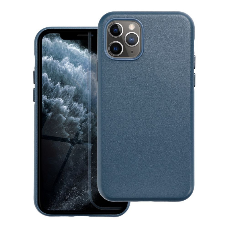 Apple iPhone 11 Pro Coque Leather Mag Cover Élégant  MagSAFE  Bleu indigo