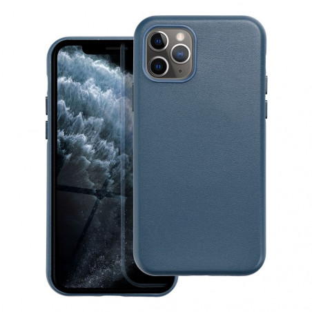 Apple iPhone 11 Pro Coque Leather Mag Cover Élégant  MagSAFE  Bleu indigo