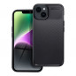 Apple iPhone 14 Coque Carbon premium Élégant  Noir