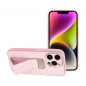 Apple iPhone 14 Pro Coque LEATHER Case Kickstand Rose
