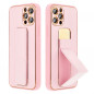Apple iPhone 14 Pro Coque LEATHER Case Kickstand Rose