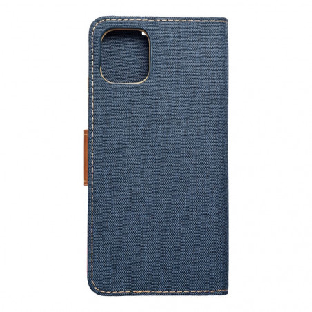 Samsung Galaxy A03 Portefeuilles Canvas Book Bleu marine