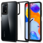 XIAOMI Redmi Note 11 Pro 5G Coque Spigen Ultra Hybrid Clair comme du cristal  Noir mat