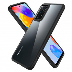 XIAOMI Redmi Note 11 Pro 5G Coque Spigen Ultra Hybrid Clair comme du cristal  Noir mat