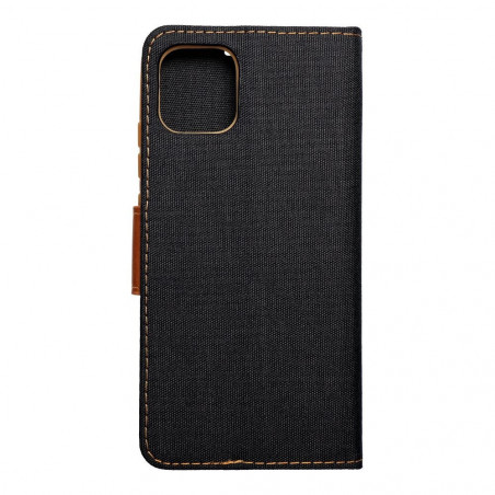 Samsung Galaxy A03 Portefeuilles Canvas Book Noir