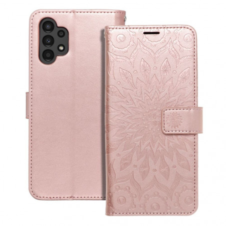 Samsung Galaxy A13 LTE Portefeuilles MEZZO Book Mandala  Or rose