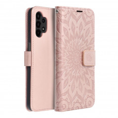 Samsung Galaxy A13 LTE Portefeuilles MEZZO Book Mandala  Or rose