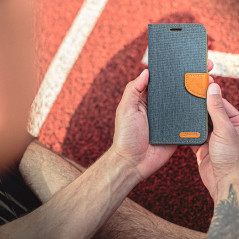 XIAOMI Redmi Note 11 Portefeuilles Canvas Book Bleu marine