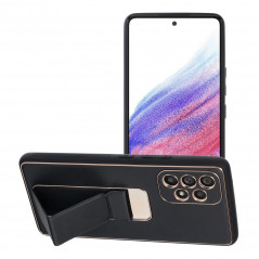 Samsung Galaxy A53 5G Coque LEATHER Case Kickstand Noir