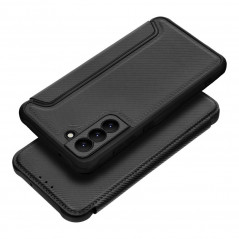 Samsung Galaxy S21 FE 5G Portefeuilles Razor Book Fibre de carbone, Modèle de carbone  Noir