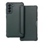 Samsung Galaxy S21 FE 5G Portefeuilles Razor Book Fibre de carbone, Modèle de carbone  Vert foncé