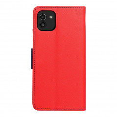 Samsung Galaxy A03 Portefeuilles Fancy Book Rouge / Marine