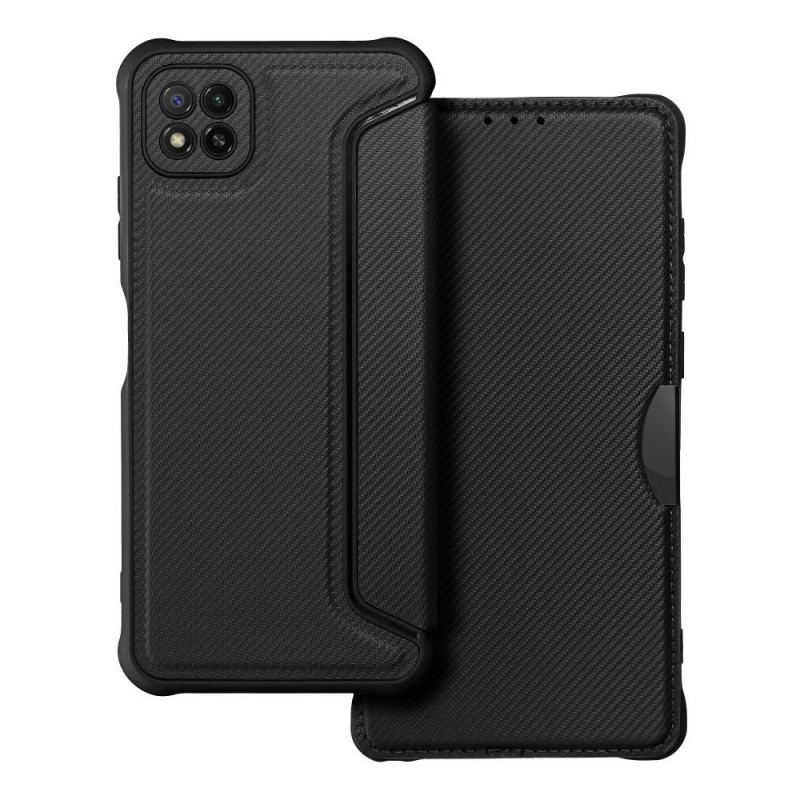 Samsung Galaxy A22 5G Portefeuilles Razor Book Fibre de carbone, Modèle de carbone Noir Samsung Galaxy A22 5G Portefeuilles Razor Book Fibre de carbone, Modèle de carbone Noir