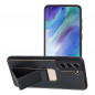 Samsung Galaxy S21 FE 5G Coque LEATHER Case Kickstand Noir