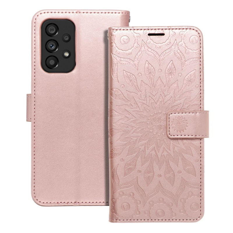 Samsung Galaxy A53 5G Portefeuilles MEZZO Book Mandala  Or rose