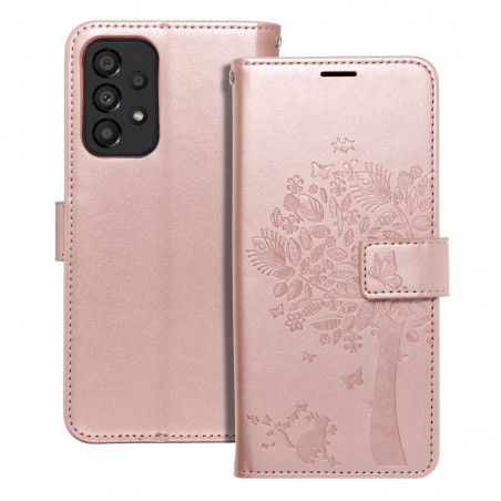 Samsung Galaxy A33 Portefeuilles MEZZO Book Arbre  Or rose