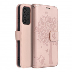 Samsung Galaxy A33 Portefeuilles MEZZO Book Arbre  Or rose