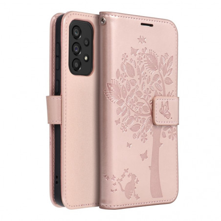 Samsung Galaxy A33 Portefeuilles MEZZO Book Arbre  Or rose