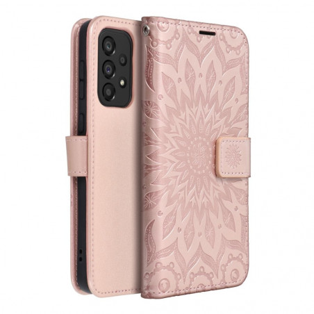 Samsung Galaxy A33 Portefeuilles MEZZO Book Mandala  Or rose